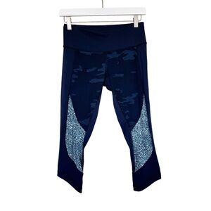 Lululemon Wunder Under Crop Legging Camo Oil Slick Blue